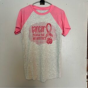 Pink Raglan' Tee - Cancer Awareness